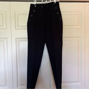 Club Monaco Black High-Waisted Button Pants size 4